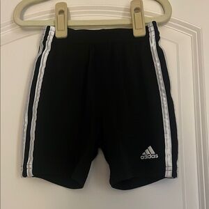Adidas | (4T) Toddler Black Shorts with White Stripes